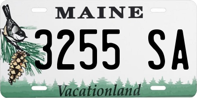 ME license plate 3255SA