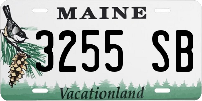 ME license plate 3255SB