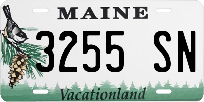 ME license plate 3255SN