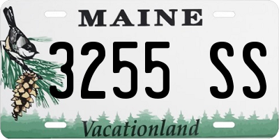 ME license plate 3255SS