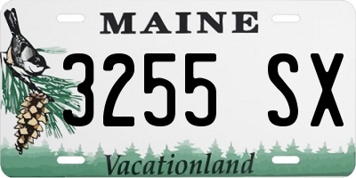 ME license plate 3255SX