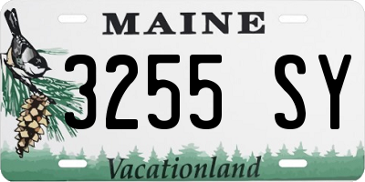 ME license plate 3255SY
