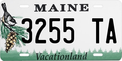 ME license plate 3255TA