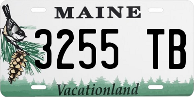 ME license plate 3255TB