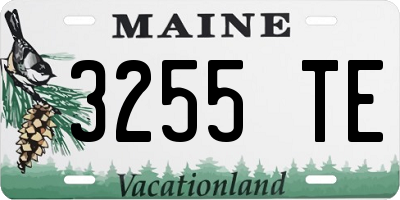 ME license plate 3255TE