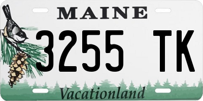 ME license plate 3255TK