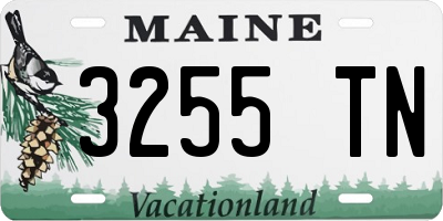 ME license plate 3255TN