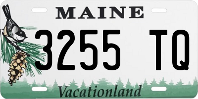 ME license plate 3255TQ