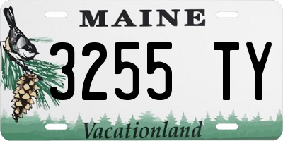 ME license plate 3255TY