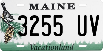 ME license plate 3255UV