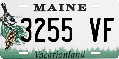 ME license plate 3255VF