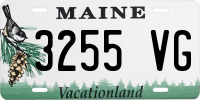 ME license plate 3255VG