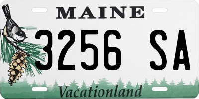 ME license plate 3256SA