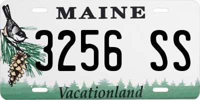 ME license plate 3256SS