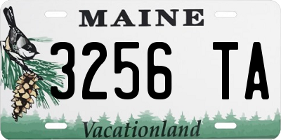 ME license plate 3256TA