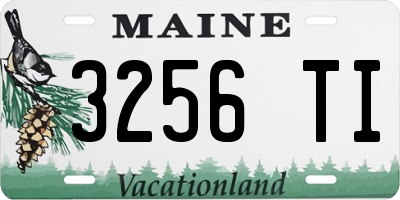 ME license plate 3256TI