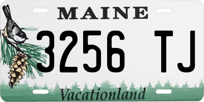 ME license plate 3256TJ