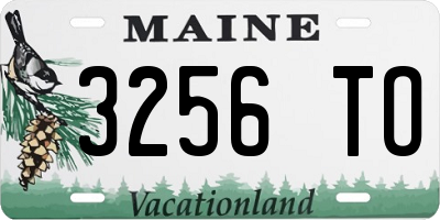 ME license plate 3256TO