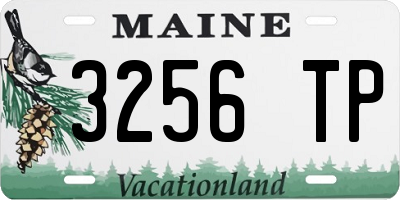 ME license plate 3256TP