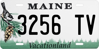 ME license plate 3256TV