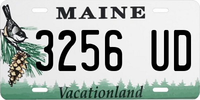 ME license plate 3256UD