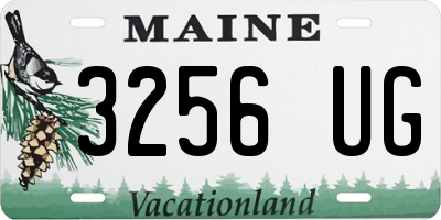 ME license plate 3256UG