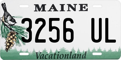 ME license plate 3256UL