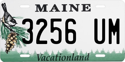 ME license plate 3256UM