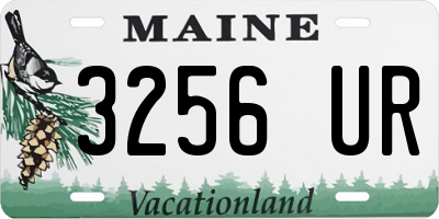 ME license plate 3256UR