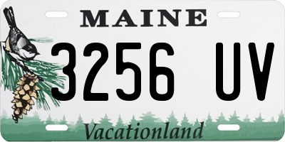 ME license plate 3256UV