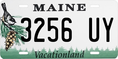 ME license plate 3256UY