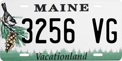 ME license plate 3256VG