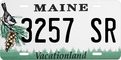 ME license plate 3257SR