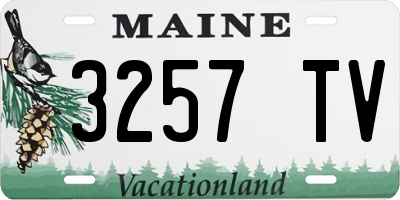ME license plate 3257TV
