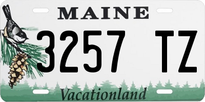 ME license plate 3257TZ