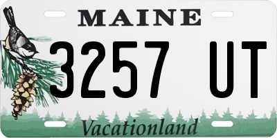 ME license plate 3257UT