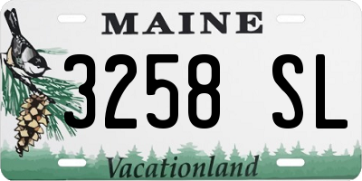 ME license plate 3258SL