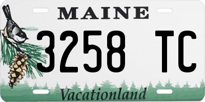 ME license plate 3258TC