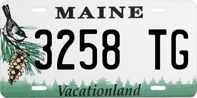 ME license plate 3258TG