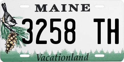 ME license plate 3258TH