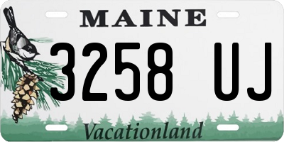 ME license plate 3258UJ