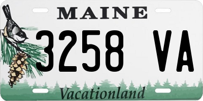 ME license plate 3258VA