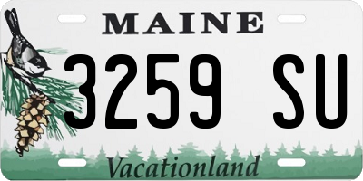 ME license plate 3259SU