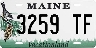 ME license plate 3259TF