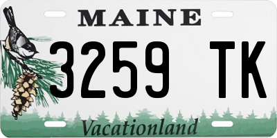 ME license plate 3259TK
