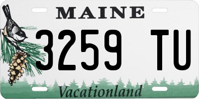 ME license plate 3259TU
