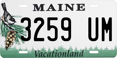 ME license plate 3259UM