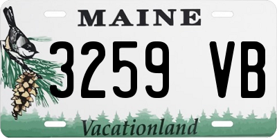 ME license plate 3259VB
