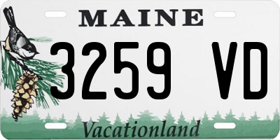 ME license plate 3259VD