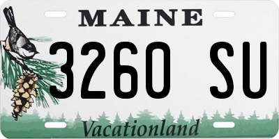 ME license plate 3260SU